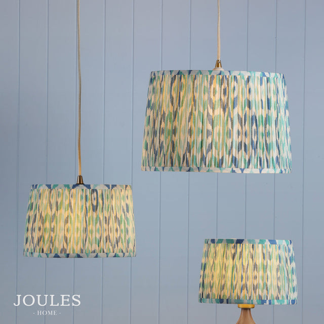Joules Folly Pleated Shade Ikat Blue 30cm