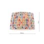 Joules Folly Pleated Shade Ikat Multi 30cm