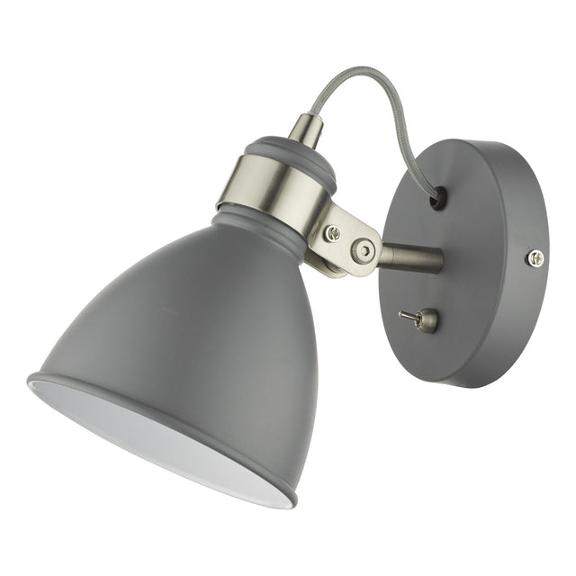 Frederick Single Wall Spotlight Dark Grey Satin Chrome
