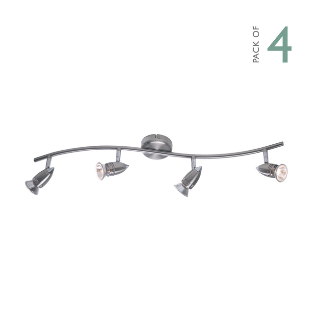 Gemini 4 Light Bar Spotlight Satin Chrome