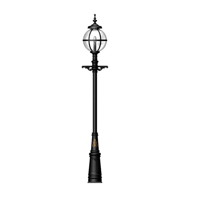 Victorian globe lamp post in cast iron