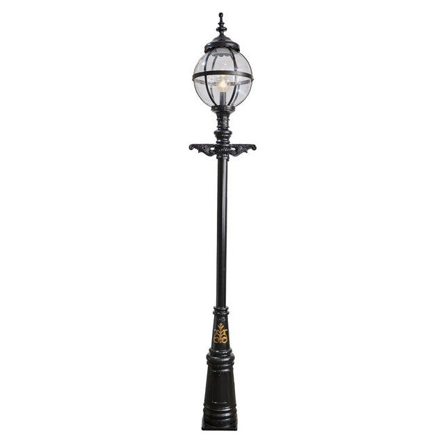 Victorian globe lamp post in cast iron
