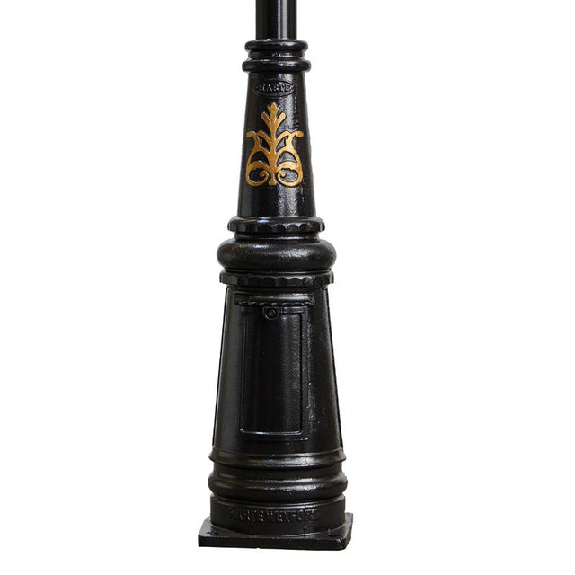 Victorian globe lamp post in cast iron