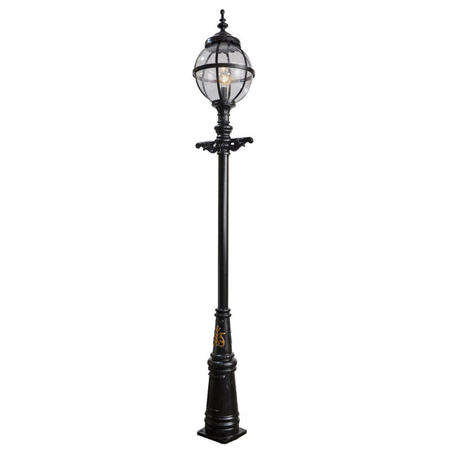Victorian globe lamp post in cast iron