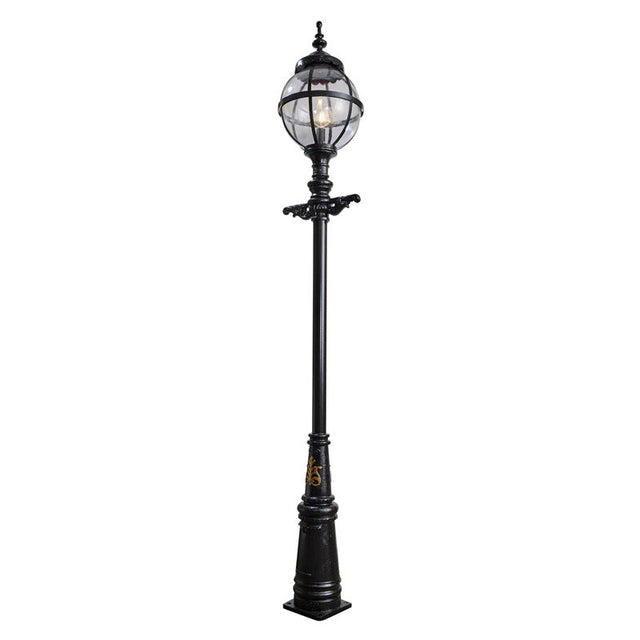 Victorian globe lamp post in cast iron
