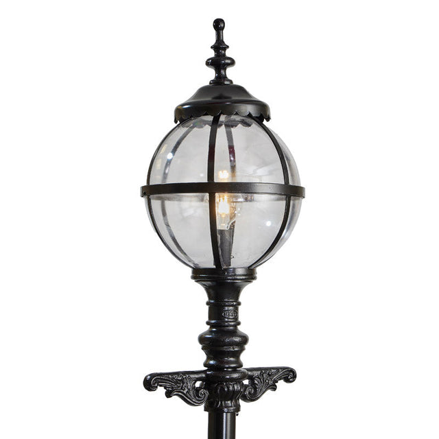 Victorian globe lamp post in cast iron