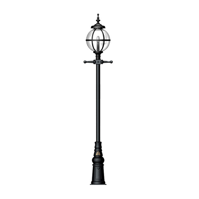 Victorian globe lamp post in cast iron