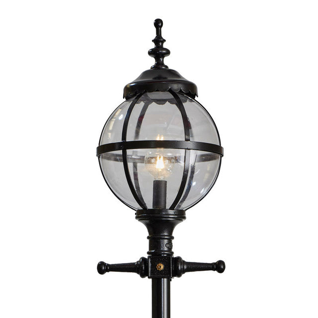Victorian globe lamp post in cast iron