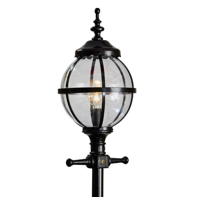 Victorian globe lamp post in cast iron