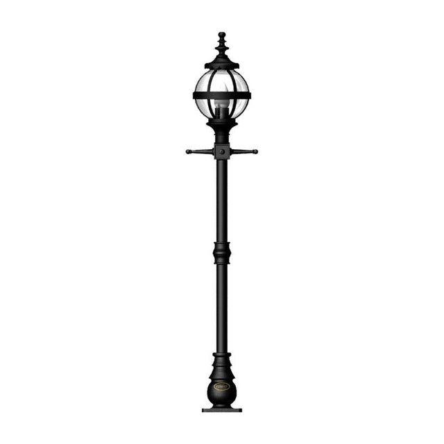 Victorian globe lamp post in cast iron