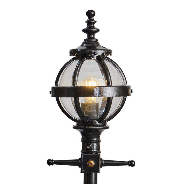 Victorian globe lamp post in cast iron