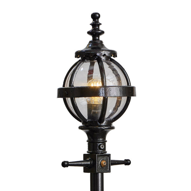 Victorian globe lamp post in cast iron