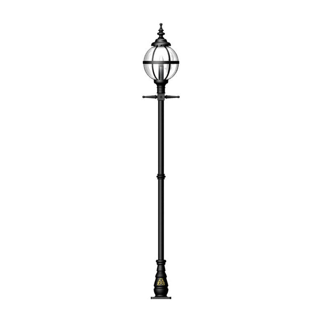 Victorian globe lamp post in cast iron