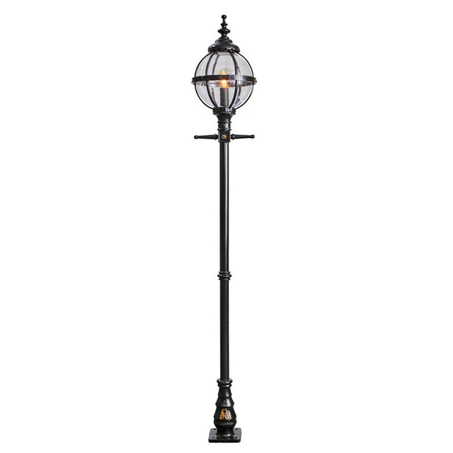 Victorian globe lamp post in cast iron