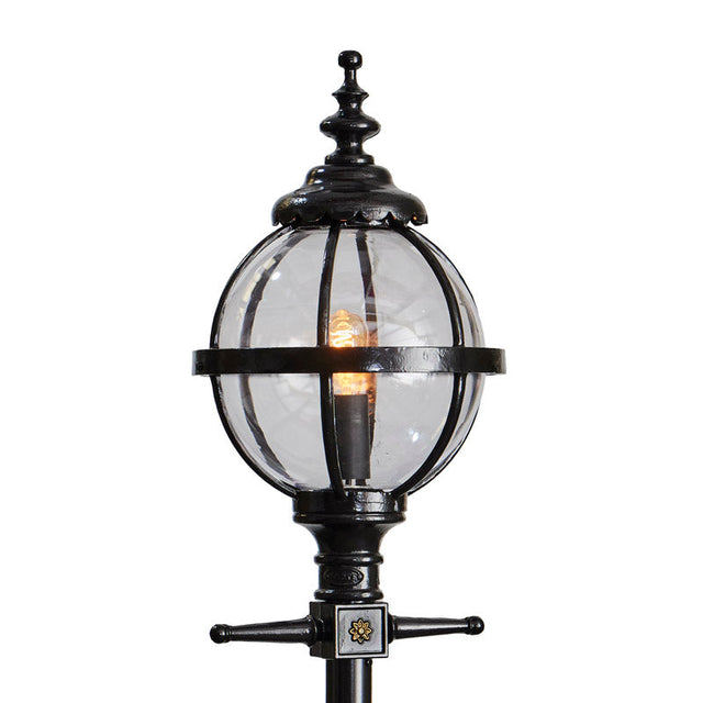 Victorian globe lamp post in cast iron