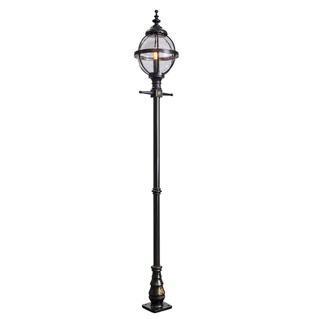 Victorian globe lamp post in cast iron