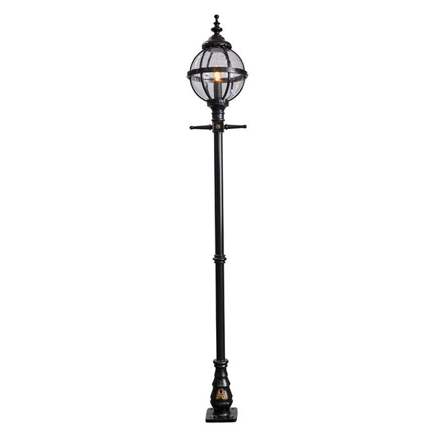 Victorian globe lamp post in cast iron