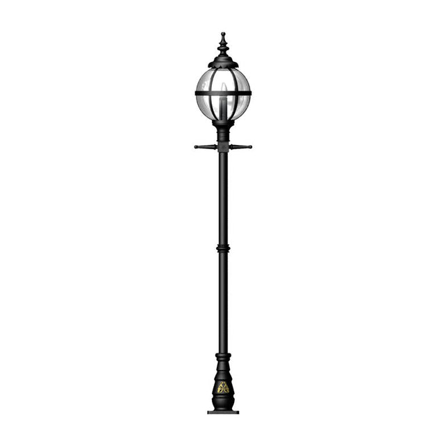 Victorian globe lamp post in cast iron