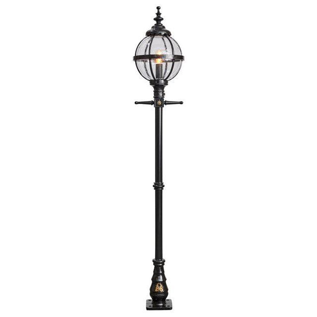 Victorian globe lamp post in cast iron