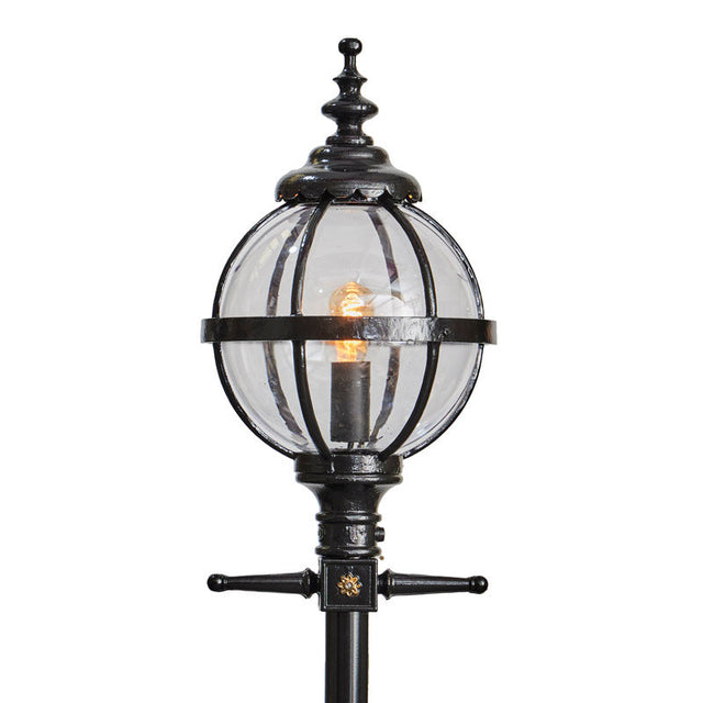 Victorian globe lamp post in cast iron
