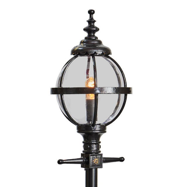 Victorian globe lamp post in cast iron