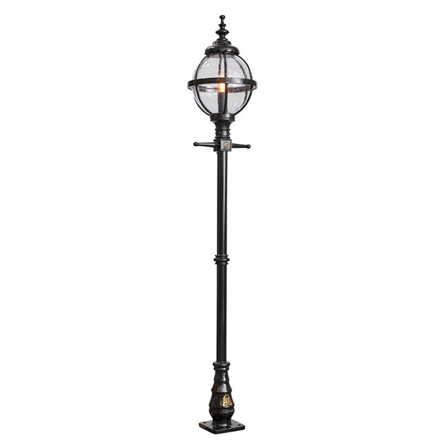 Victorian globe lamp post in cast iron