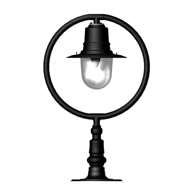 Classic railway style pier light for flat pier caps