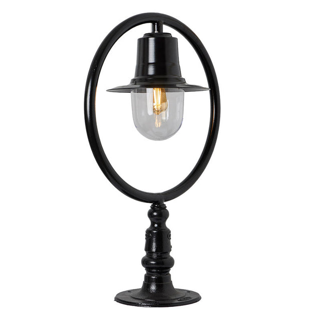 Classic railway style pier light for flat pier caps