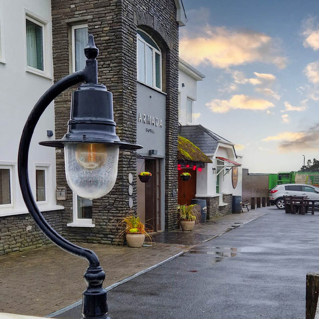 Vintage tear drop pier light for flat piers