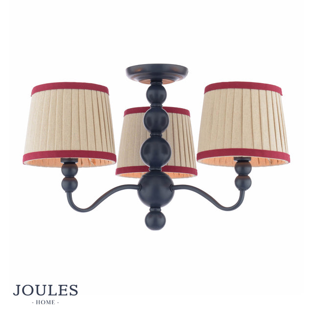 Joules Harewood 3 Light Semi Flush Navy Blue