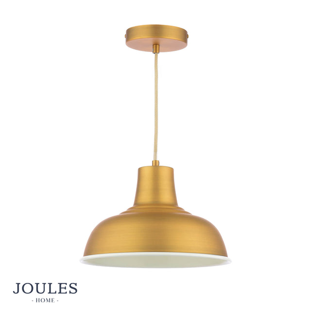 Joules Hatfield Industrial Pendant Light Brass
