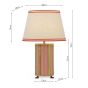 Joules Helmingham Claw Foot Table Lamp Red Stripe