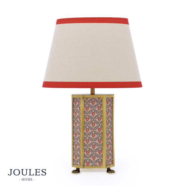 Joules Helmingham Claw Foot Table Lamp Red Print