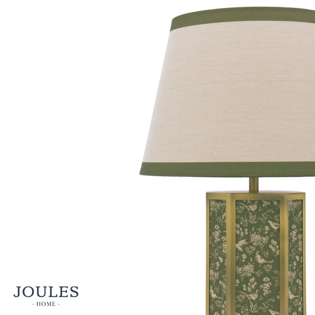 Joules Helmingham Claw Foot Table Lamp Green Print