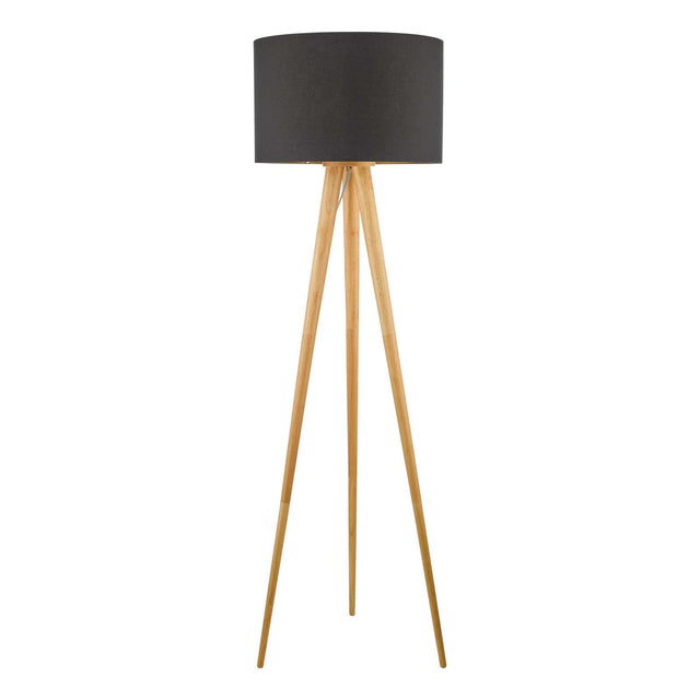 Ivor Floor Lamp Light Wood Base Only
