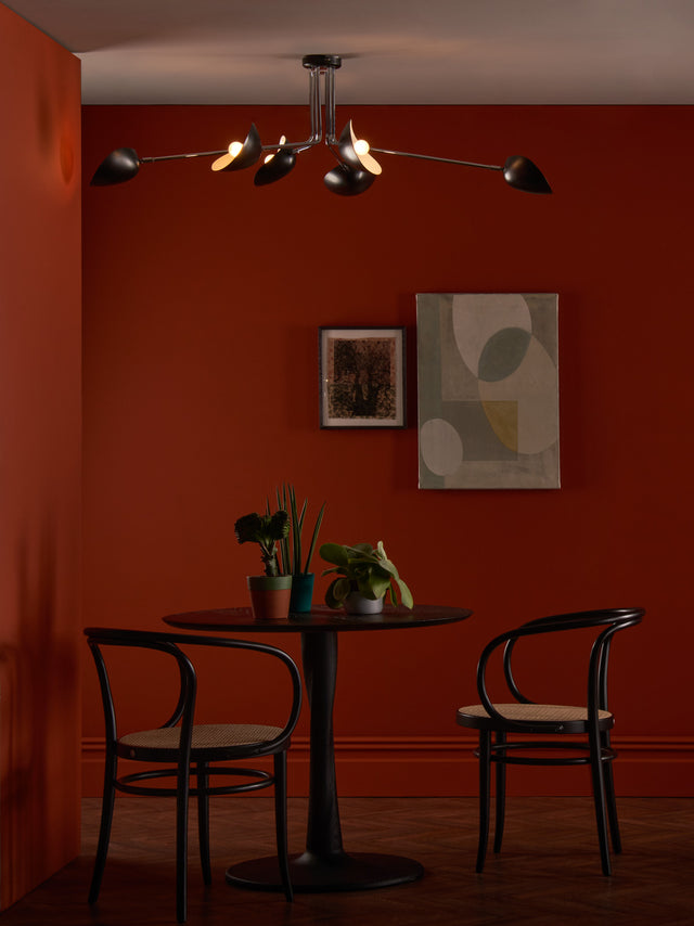 Krug 6lt Semi Flush Black & Polished Chrome