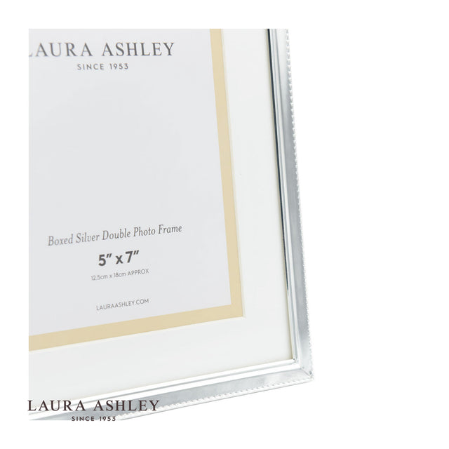 Laura Ashley Boxed Photo Frame Polished Silver 5x7"
