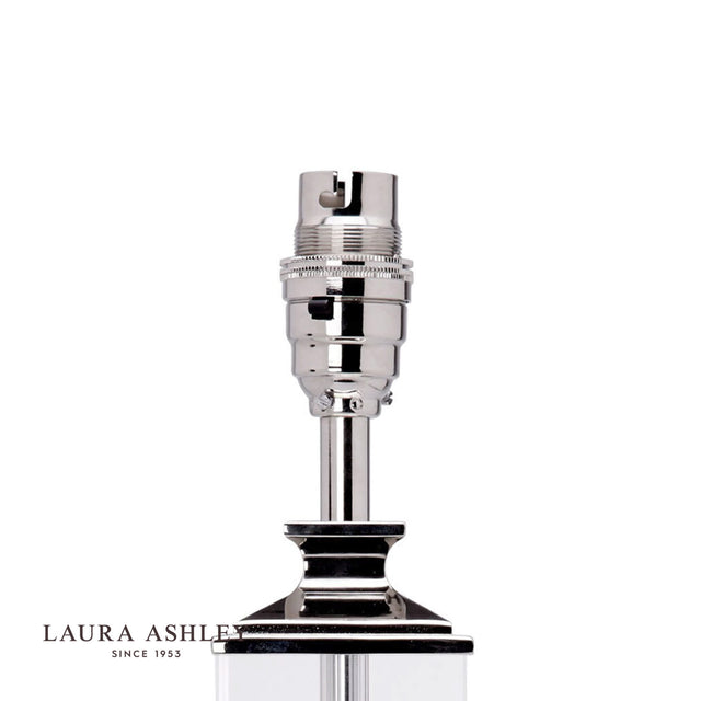 Laura Ashley Carson Large Table Lamp Polished Nickel & Crystal Base Only