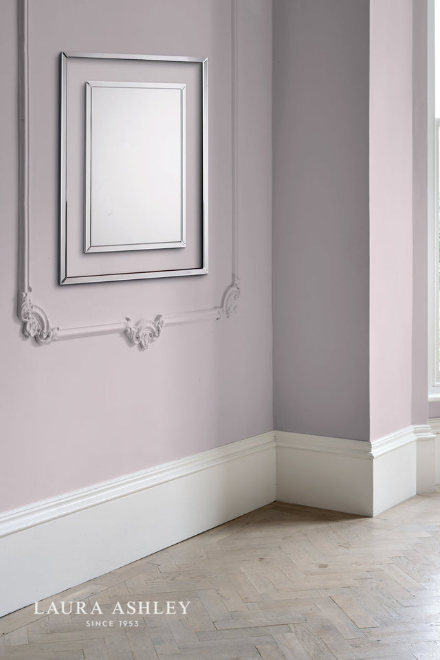 Laura Ashley Evie Small Rectangle Mirror Clear Frame 100 x 80cm
