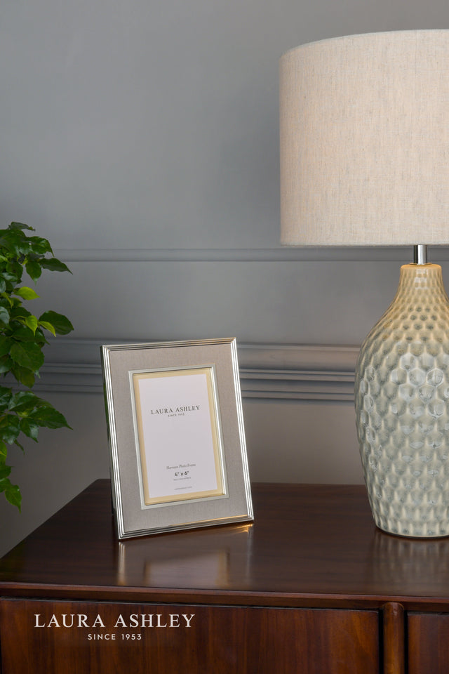 Laura Ashley Harrison Photo Frame Pale Charcoal Linen 4x6"