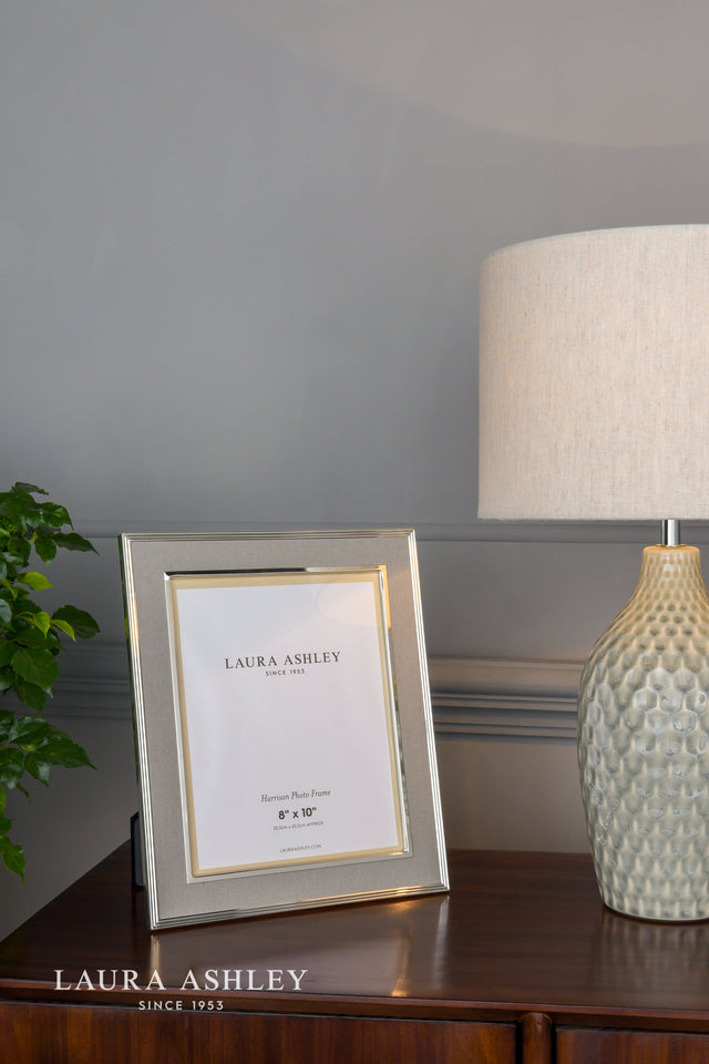 Laura Ashley Harrison Photo Frame Pale Charcoal Linen 8x10"