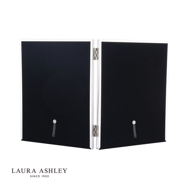 Laura Ashley Boxed 2 Aperture Photo Frame Polished Silver 5x7"