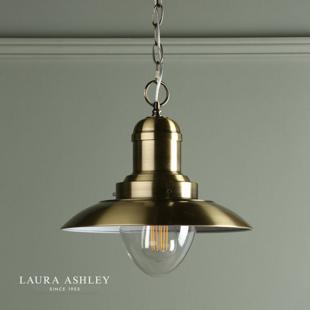Laura Ashley Corbridge Pendant Antique Brass