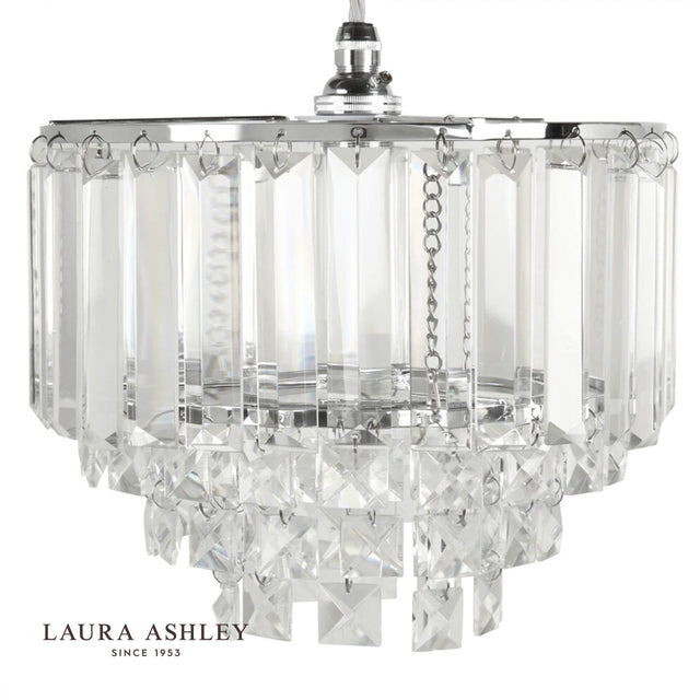 Laura Ashley Vienna Easy Fit Pendant Crystal & Polished Chrome