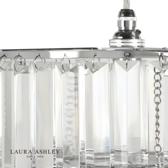 Laura Ashley Vienna Easy Fit Pendant Crystal & Polished Chrome
