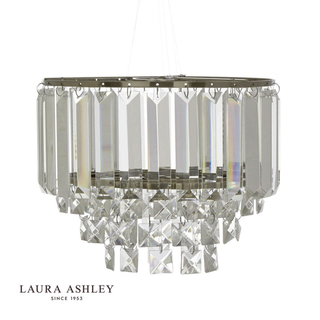 Laura Ashley Vienna Easy Fit Pendant Crystal & Antique Brass