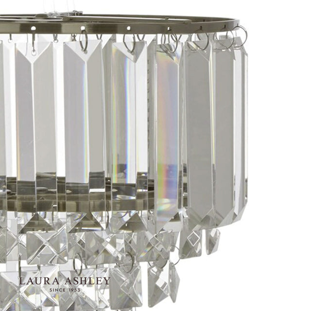 Laura Ashley Vienna Easy Fit Pendant Crystal & Antique Brass