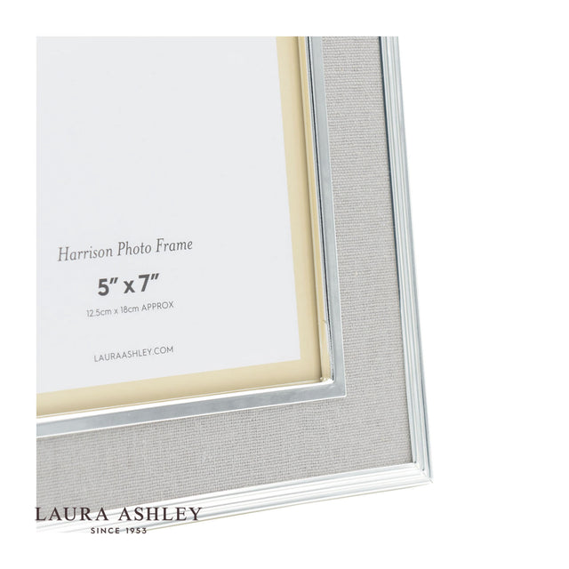 Laura Ashley Harrison Photo Frame Pale Charcoal Linen 5x7"