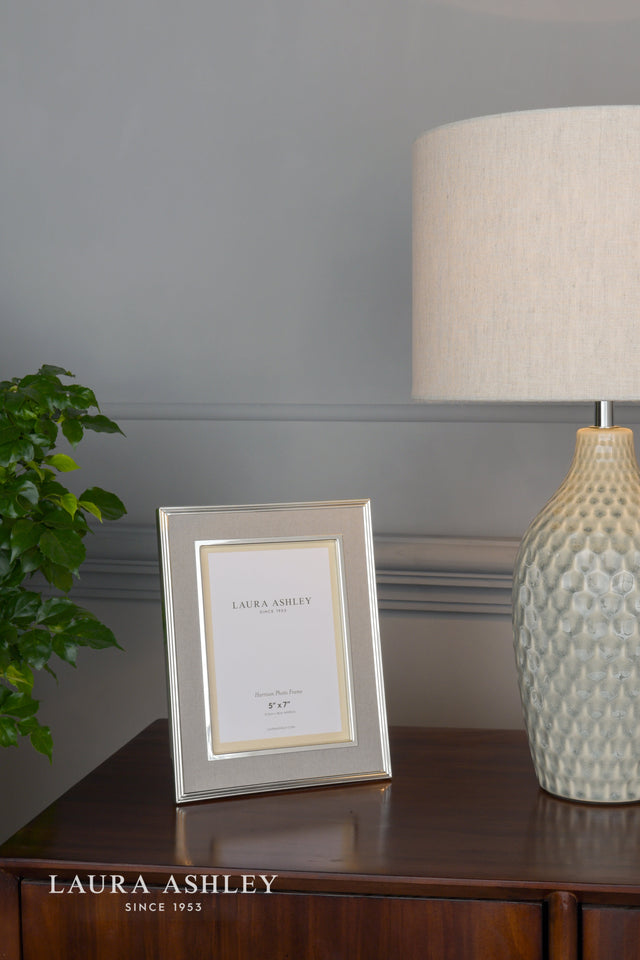 Laura Ashley Harrison Photo Frame Pale Charcoal Linen 5x7"