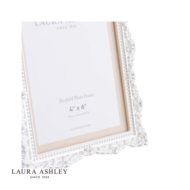 Laura Ashley Sherfield Photo Frame Polished Silver 4x6 Inch